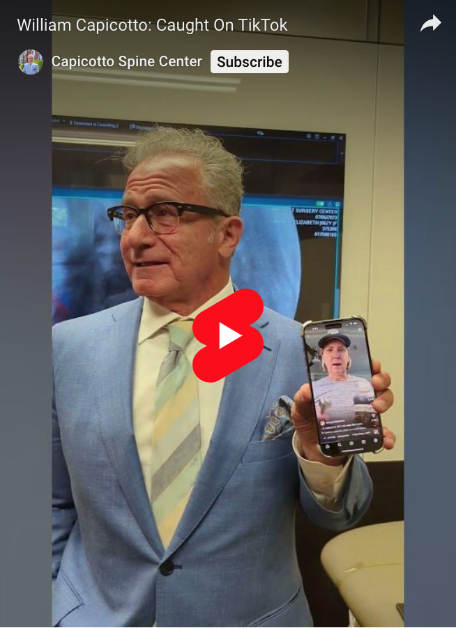 When Dr William Capicotto MD is not fixing spines, you'll find him scrolling through TikTok for the perfect chocolate chip recipe.
