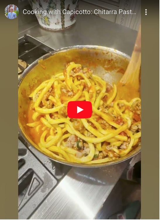 Check out Dr. William Capicotto's Chitarra pasta board which he uses to shape his pasta.