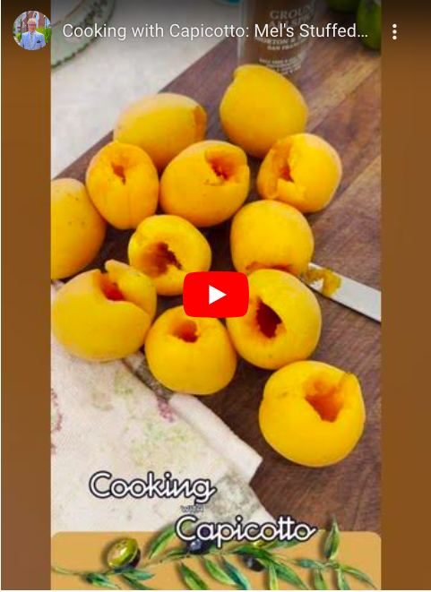 Cooking with Capicotto: Mel's Stuffed Apricots (2/3): Sometimes you're a skilled spine surgeon and sometimes scissors get the best of you. 