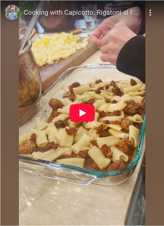 Read more about the article Cooking with Capicotto: Rigatoni al Forno (Part 2/2)