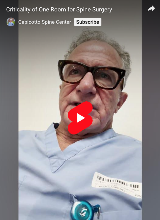 Read more about the article Criticality of One Room for Spine Surgery