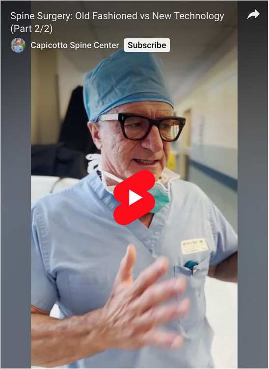 I've seen the drastic and incredible transformation of the spine surgery landscape as new technology is introduced and implemented.