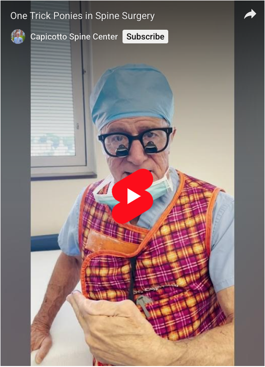 Read more about the article One Trick Ponies in Spine Surgery