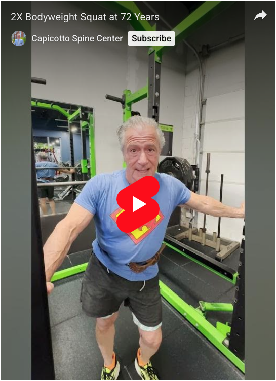 Read more about the article 2X Bodyweight Squat at 72 Years