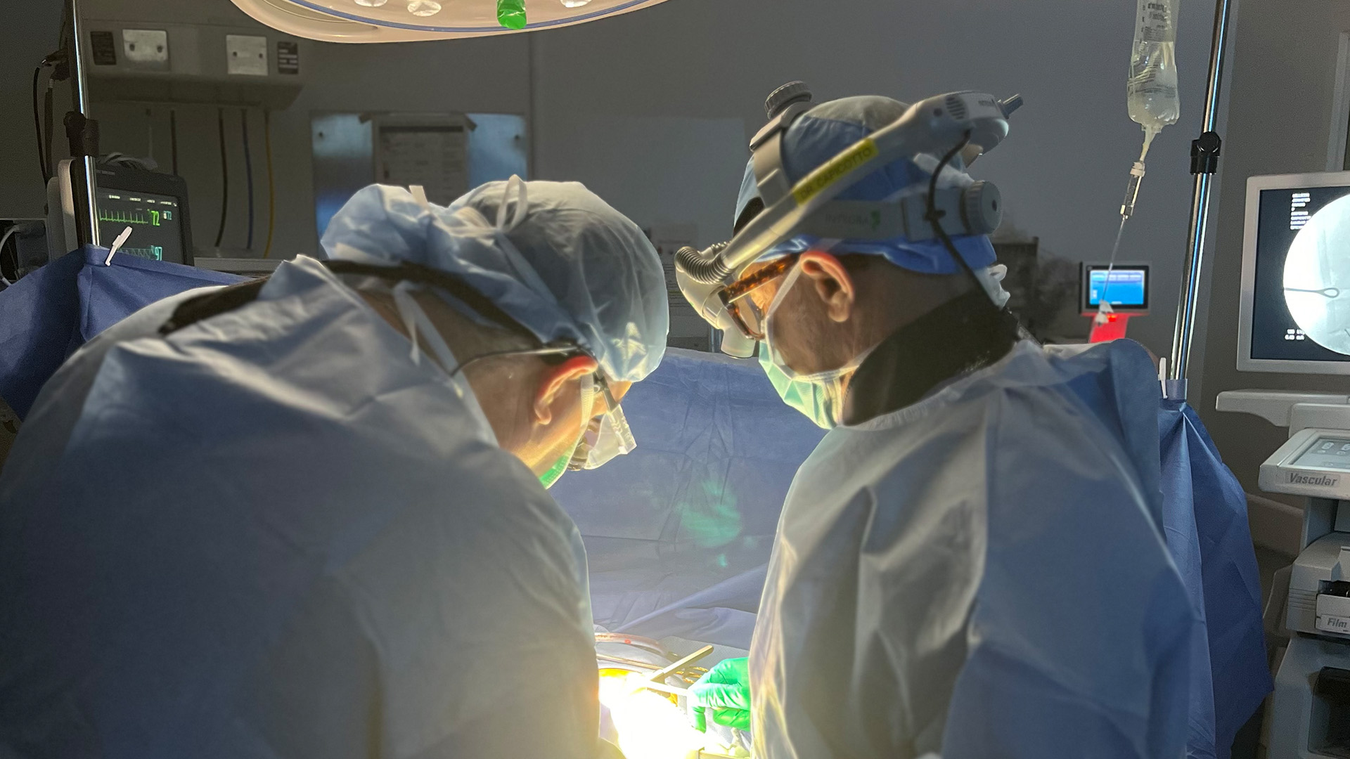 Dr. William Capicotto MD in the OR performing advanced spine surgery.