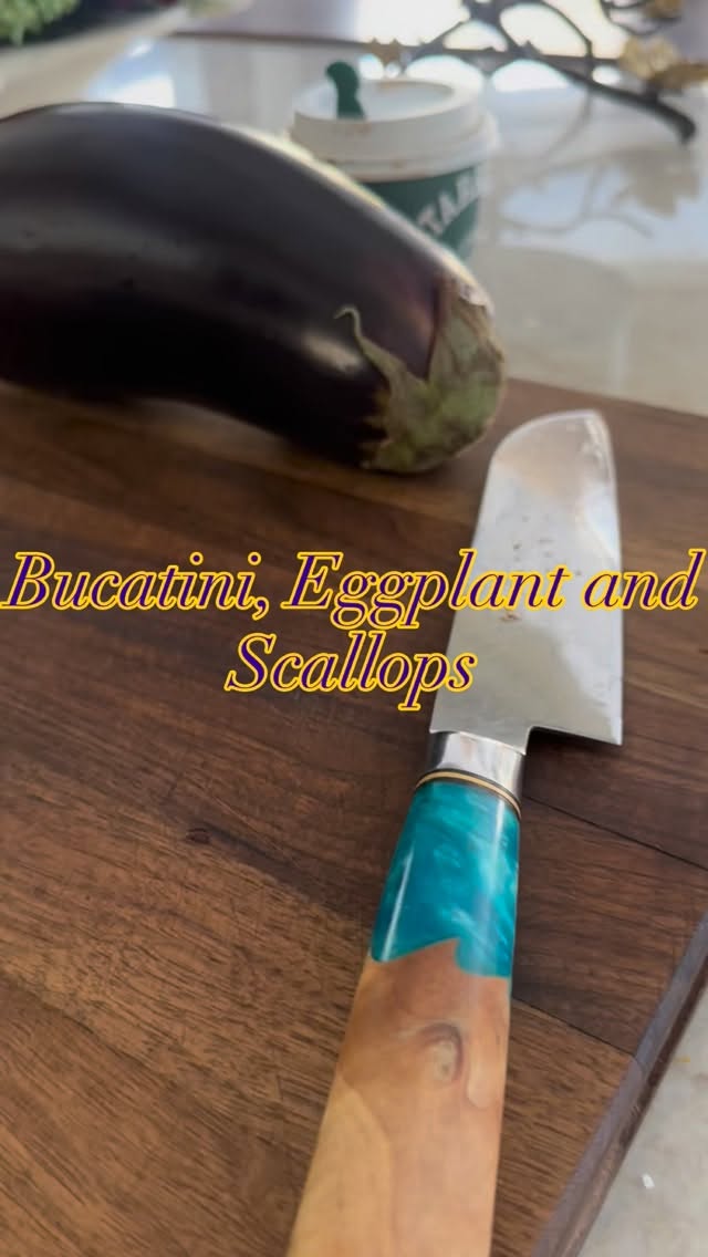 Read more about the article Delicious nutritious Bucatini with eggplant and scallops
